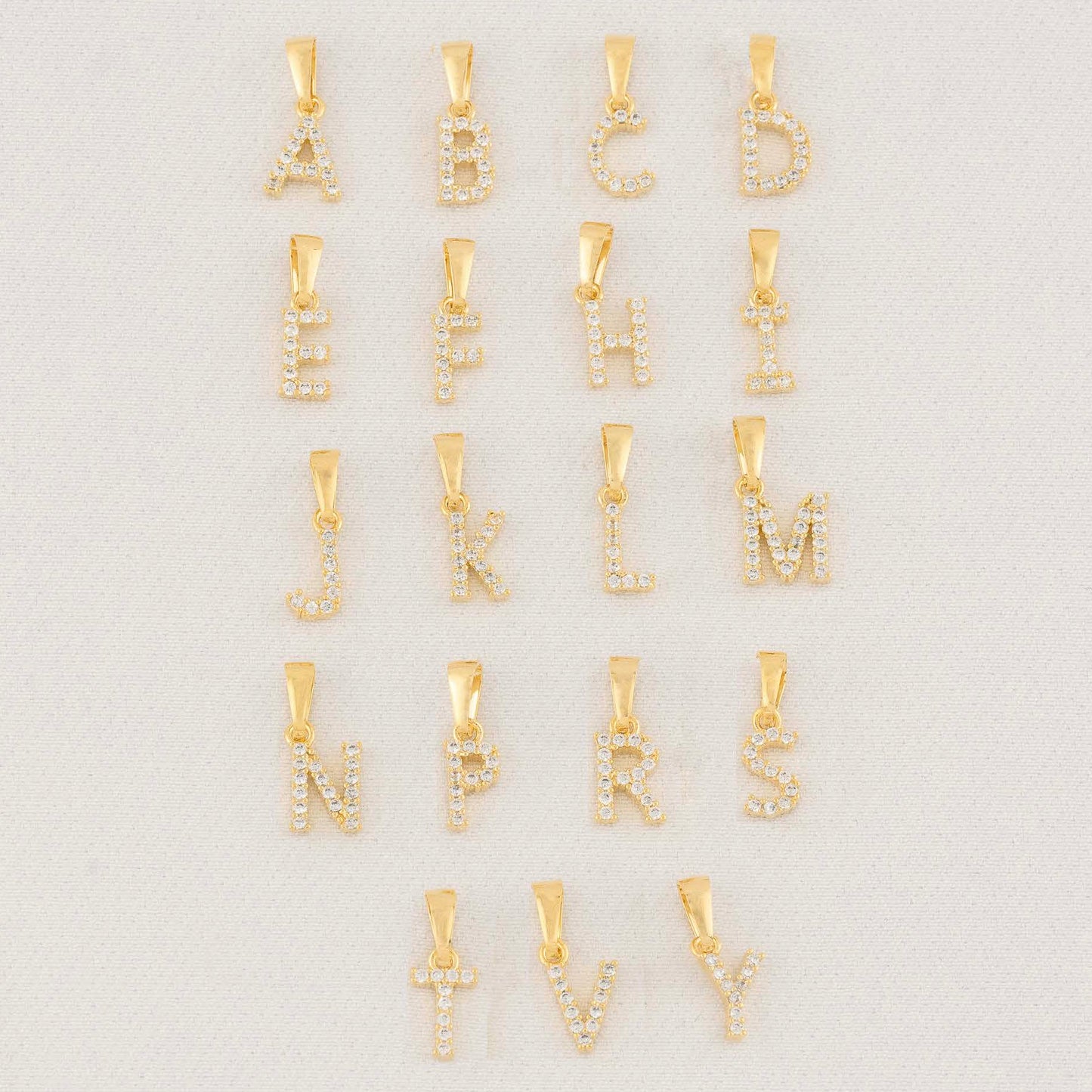 Dije Inicial Zircones Cristal