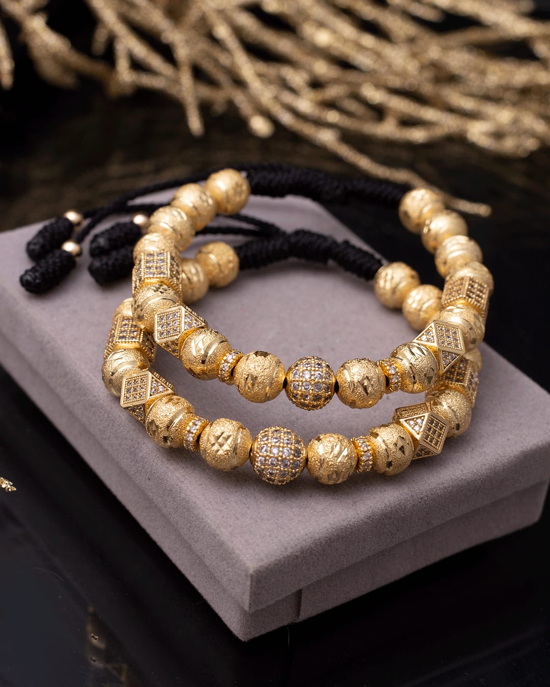 Pulsera Balín Diamantado Con Herraje