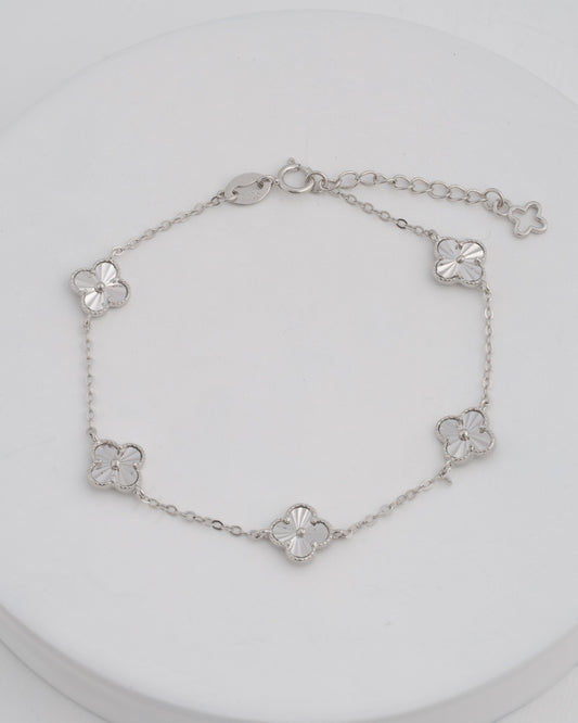 Pulsera Trébol Plateada