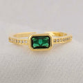 Anillo Piedra Ovalada Verde