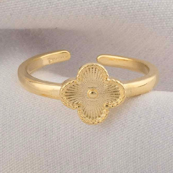 Anillo Trebol Dorado