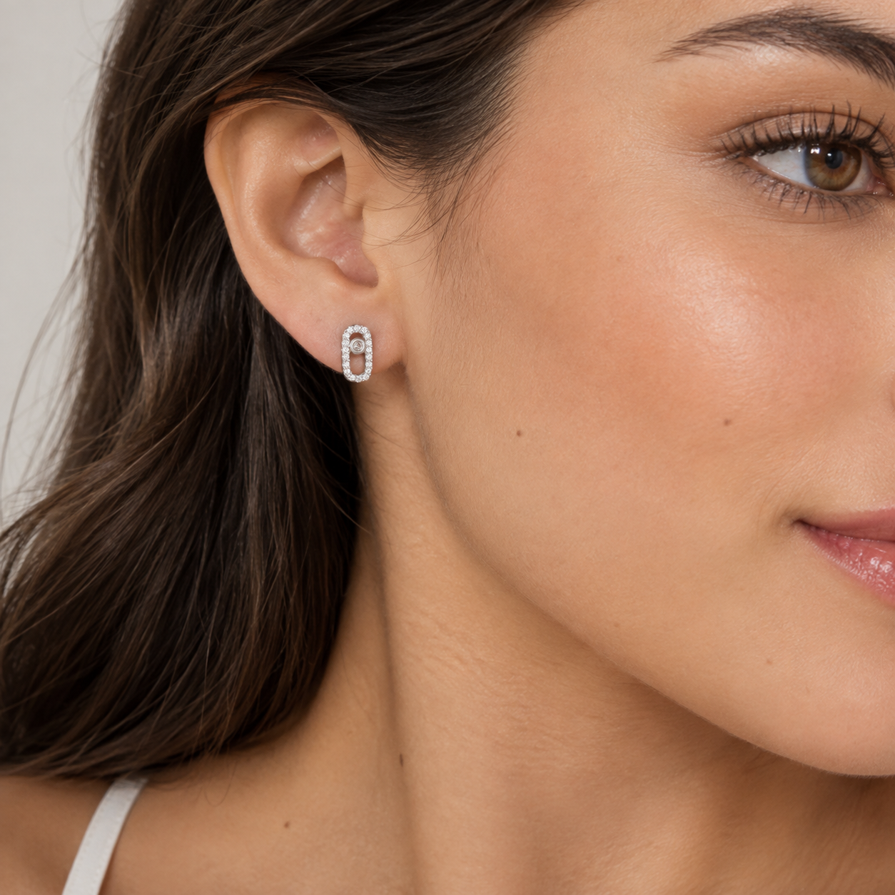 Aretes pequeñas messika plata 925 sin contra marcar
