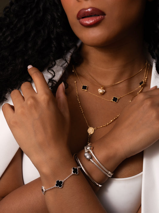 Pulsera 3 trébol plata 925
