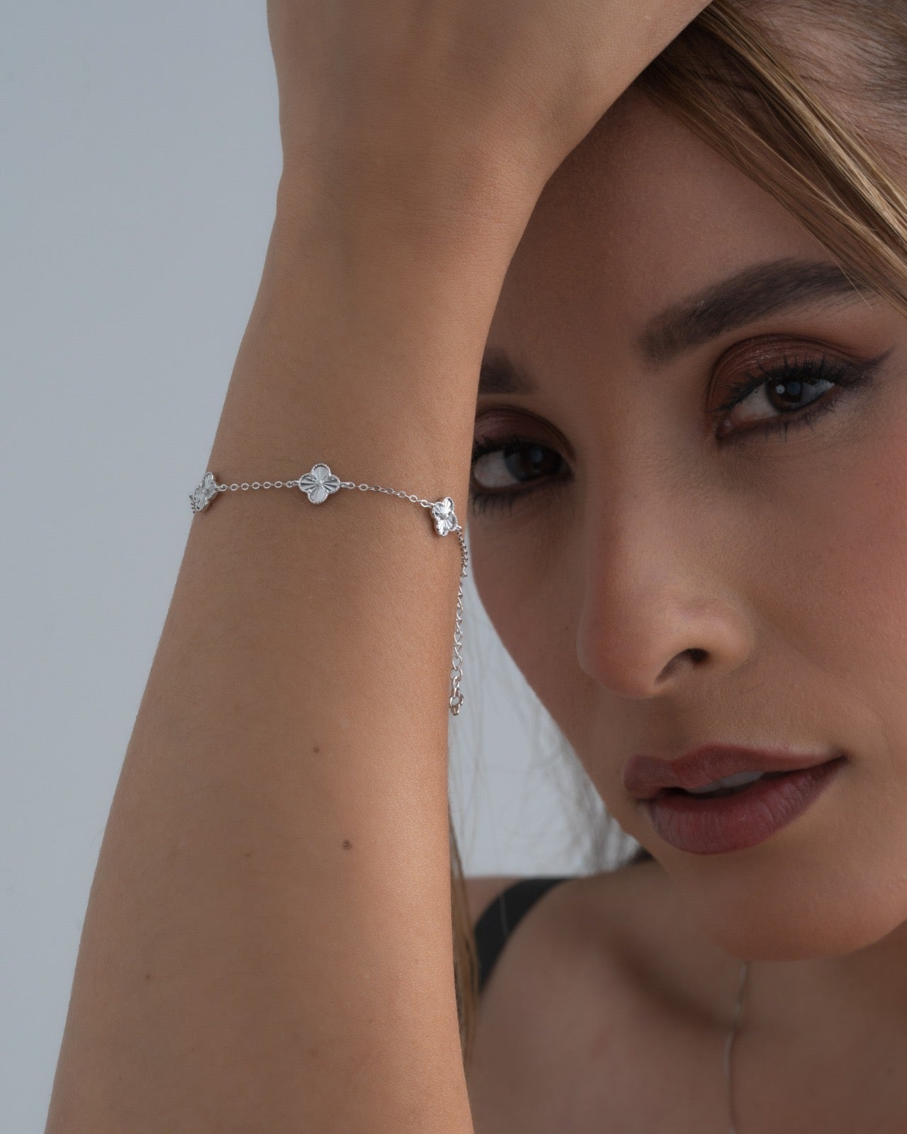 Pulsera Trébol Plateada