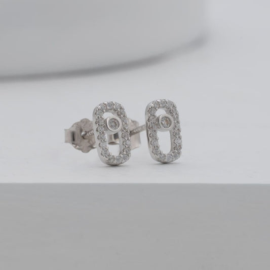 Aretes pequeñas messika plata 925 sin contra marcar