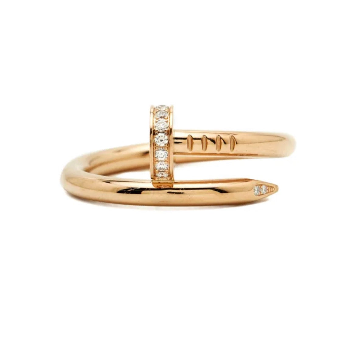 Anillo Clavo Oro Rosa