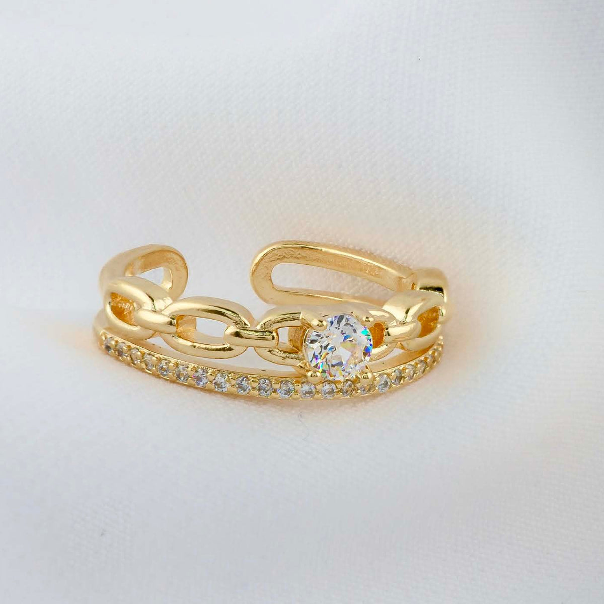 Anillo Circon Doble