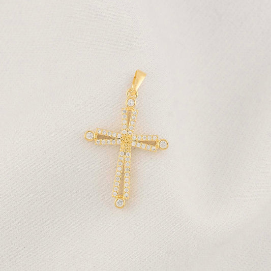 Dije Cruz Grande Zircones