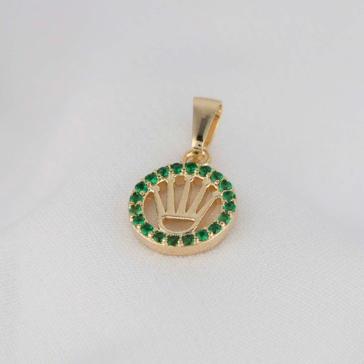 Dije Corona Rolex Verde
