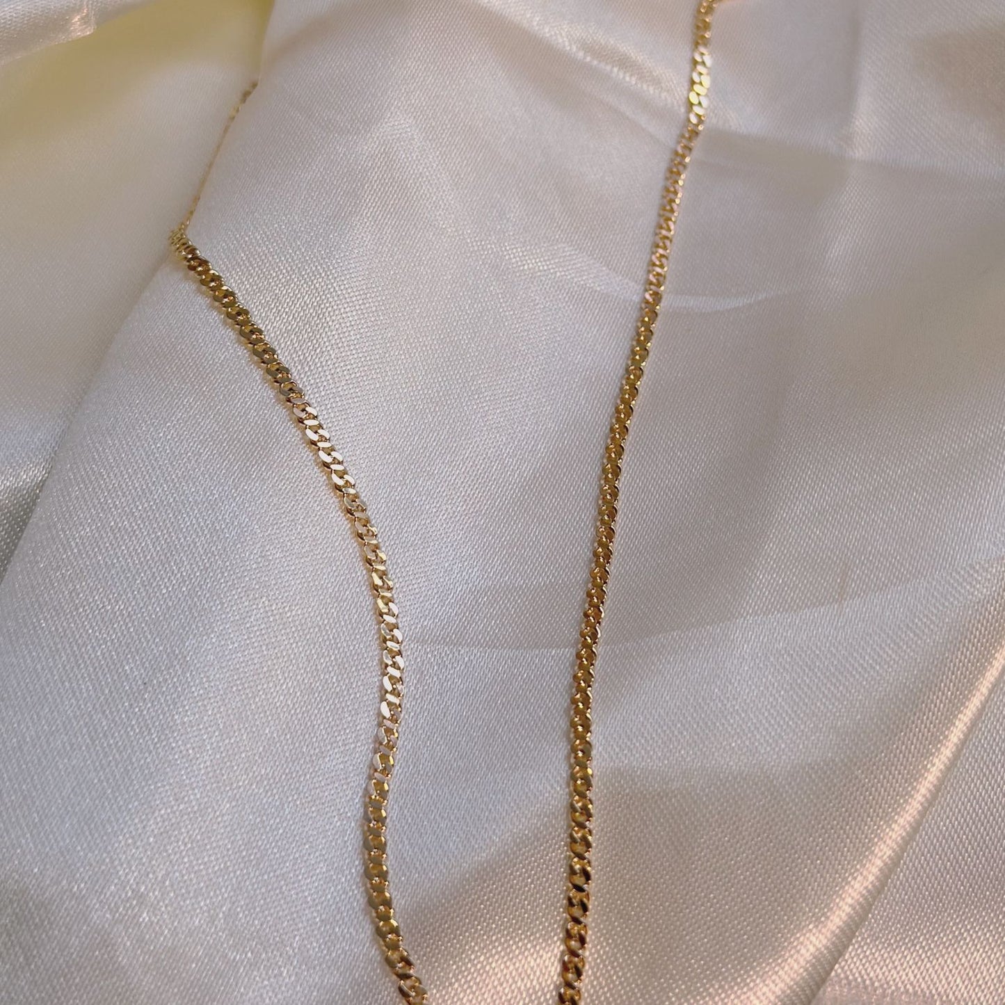 Flat Cuban chain 2mm 60cm