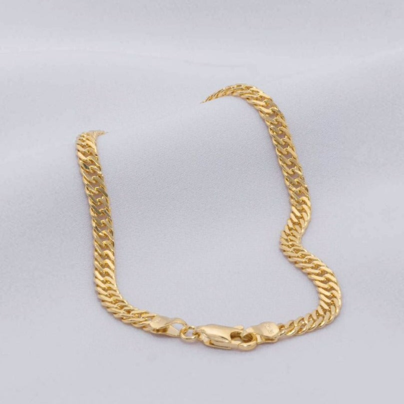 THICK CONITNUA CUBAN BRACELET 21CM