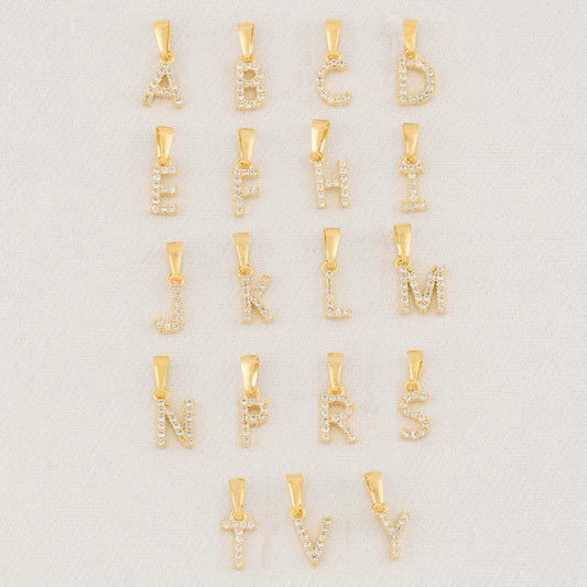 Dije Inicial Zircones Cristal