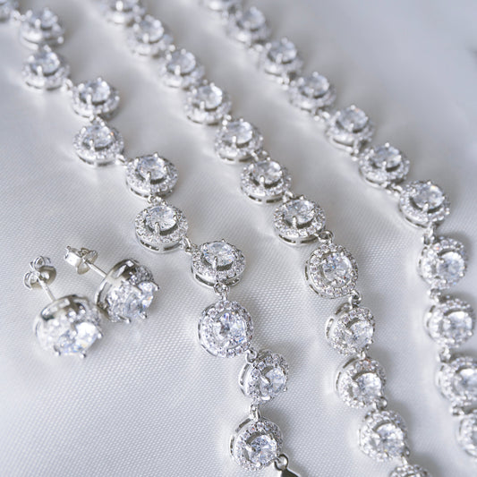 Conjunto Piedras Plata 925