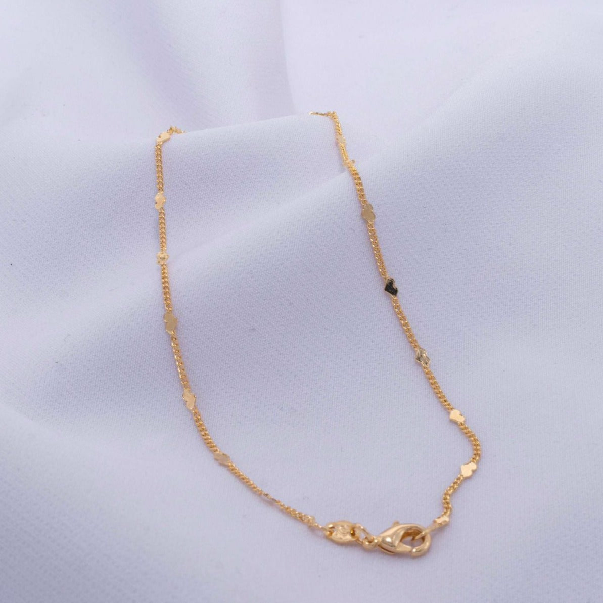 Cuban heart anklet 25cm