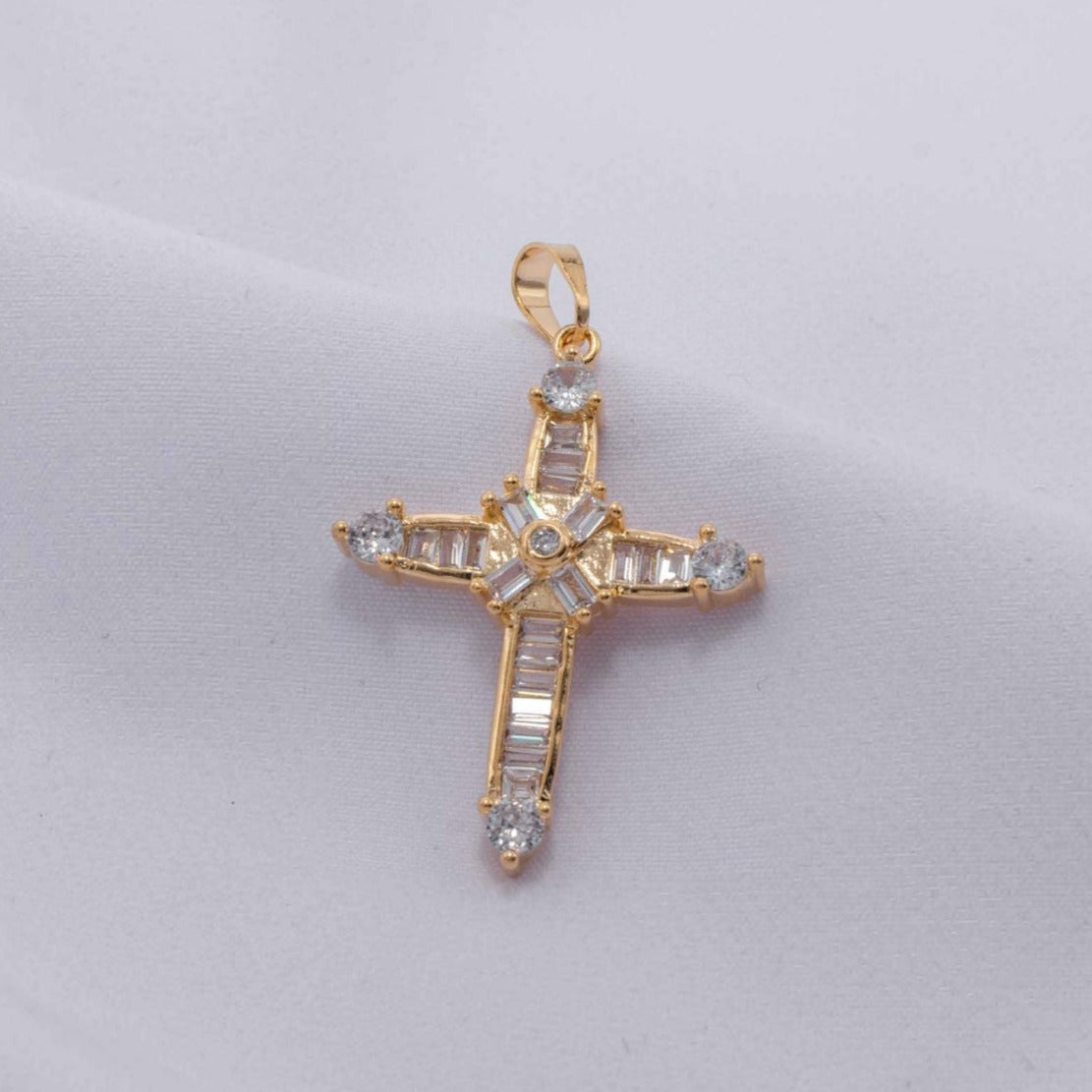 Swarovski galactic cross pendant 3.6cm