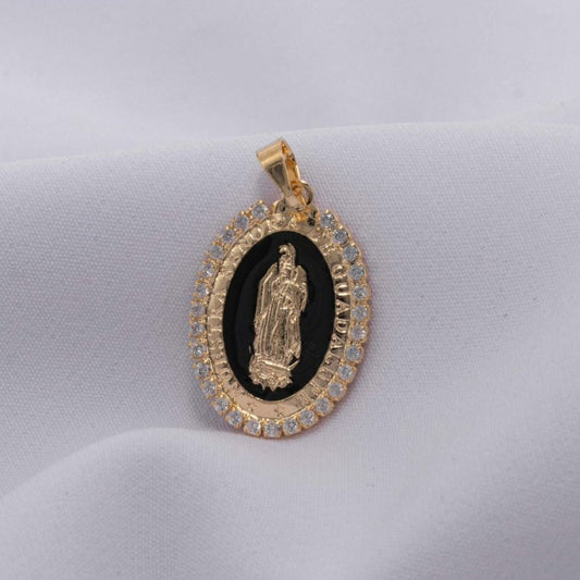 Guadalupe pendant with swarovski edge 2.5cm