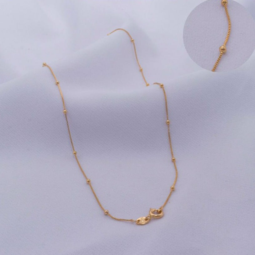 Thin Venetian chain with 0.5mm ball 45cm