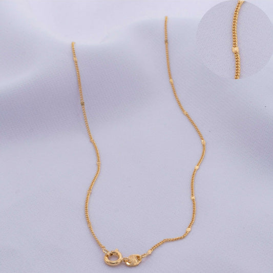 Cuban chain with sparkles 1mm 45cm