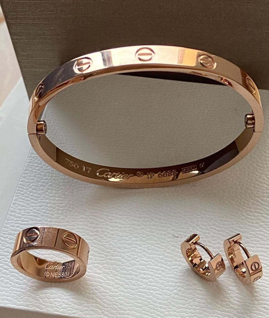 Cartier rose gold hoop with screwdriver