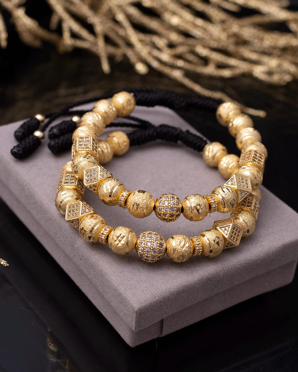 Pulsera Balín Diamantado Con Herraje